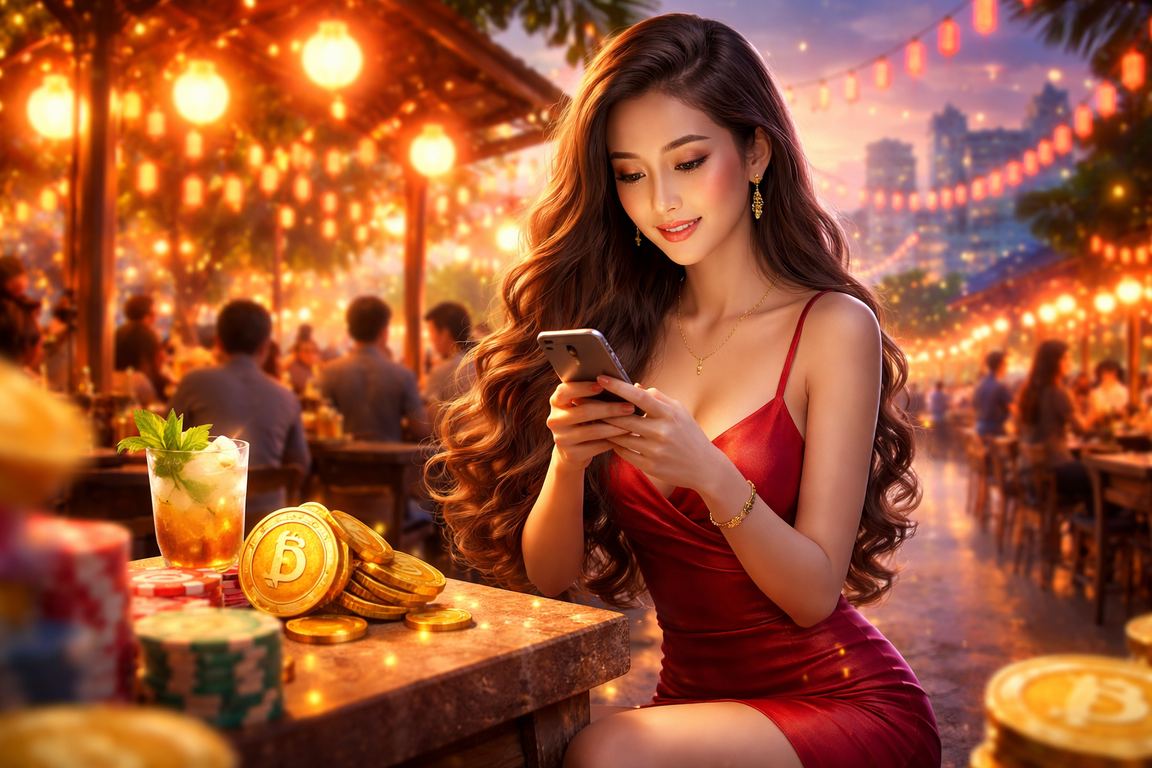 Khách hàng tại Ninh Bình đặt cược thể thao qua điện thoại vào buổi tối